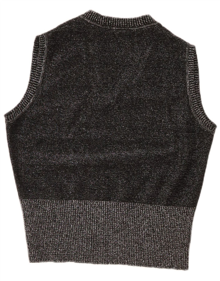 Canotta vintage da donna IT 44 Poliacrilico screziato grigio medio