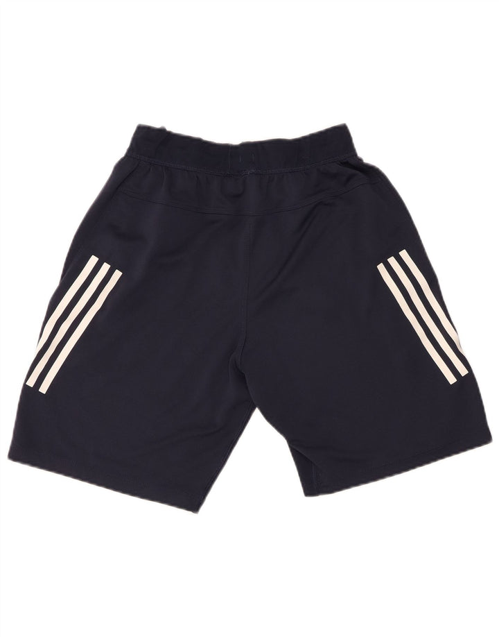 Pantaloncini sportivi Adidas da ragazzo 7-8 anni in poliestere blu navy