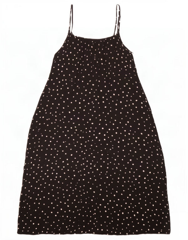 Vestito estivo da donna Marks & Spencer UK 14 grande viscosa maculata nera