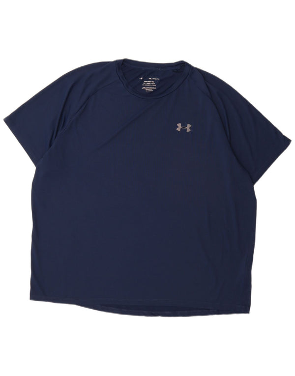 Maglietta da uomo Under Armour Top 2XL poliestere blu navy