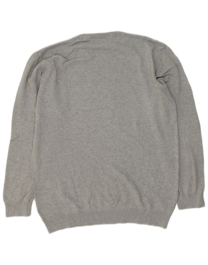 Maglione maglione girocollo da uomo Marks & Spencer XL in cotone grigio