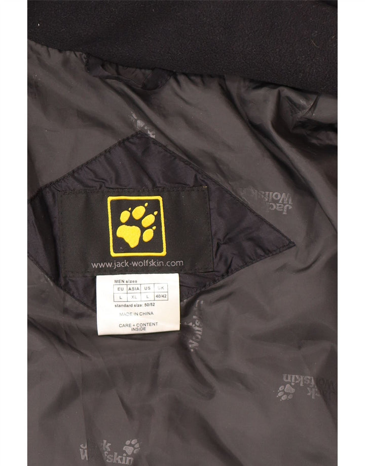 Giacca imbottita da uomo Jack Wolfskin UK 40/42 grande poliestere nero