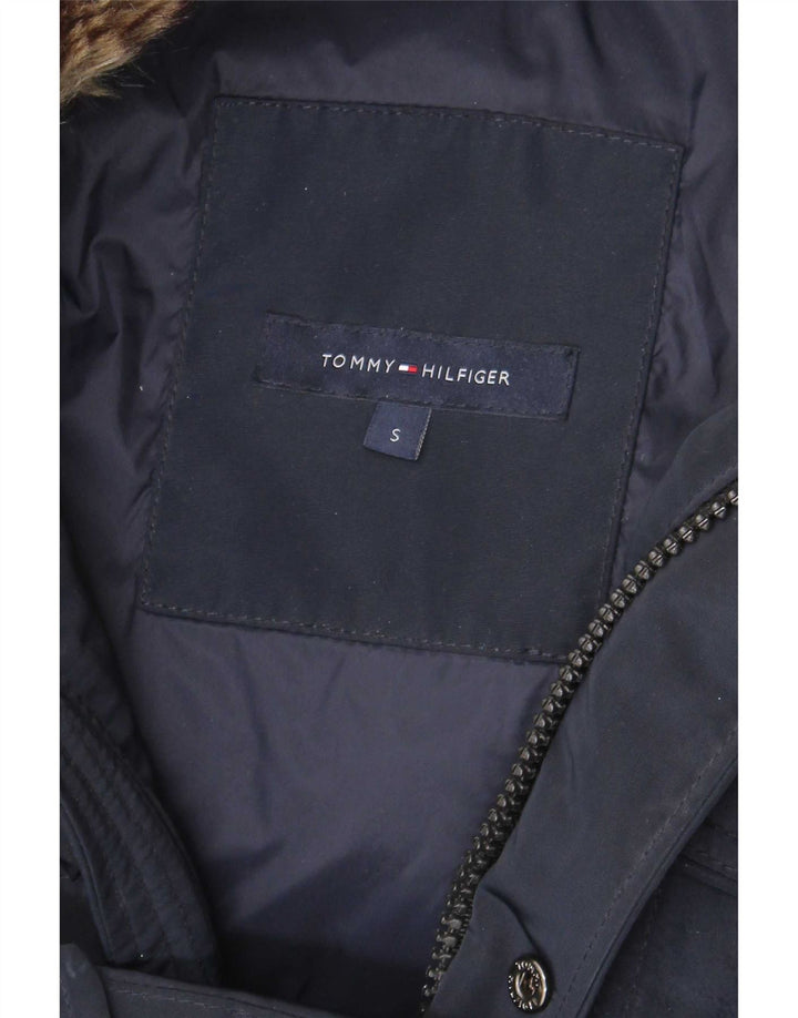 Cappotto imbottito da uomo Tommy Hilfiger UK 36 piccolo poliestere blu navy