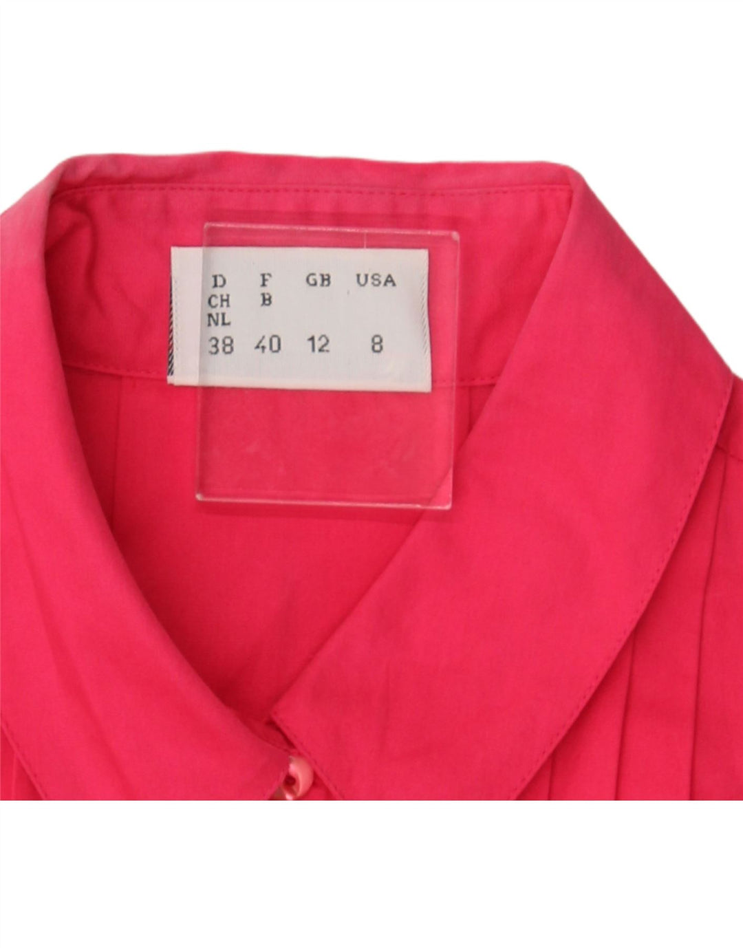 PRISMA Womens Short Sleeve Shirt Blouse UK 12 Medium   Pink Cotton