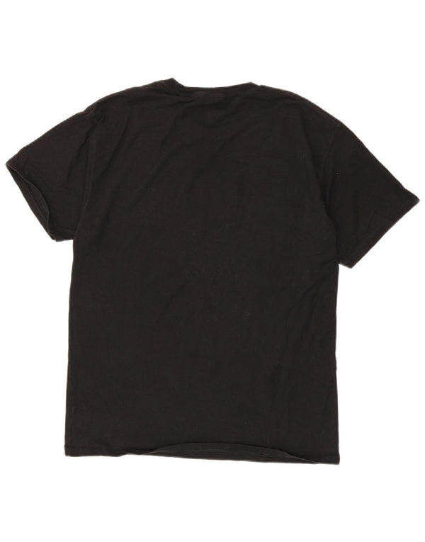 T-shirt grafica da uomo Champion Top grande in cotone nero