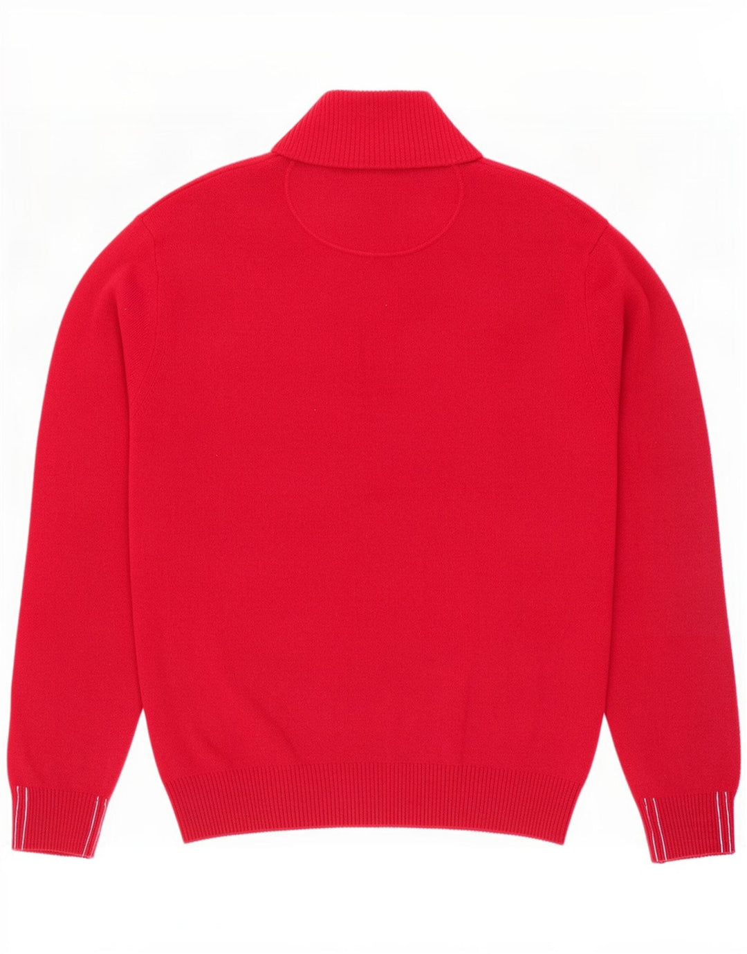Marlboro Classics Mens Zip Neck Jumper Sweater Large Red Wool