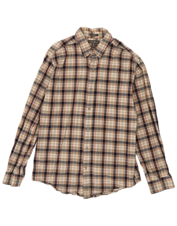 Eddie Bauer Camicia da uomo in flanella dalla vestibilità classica, piccolo cotone a quadri multicolore