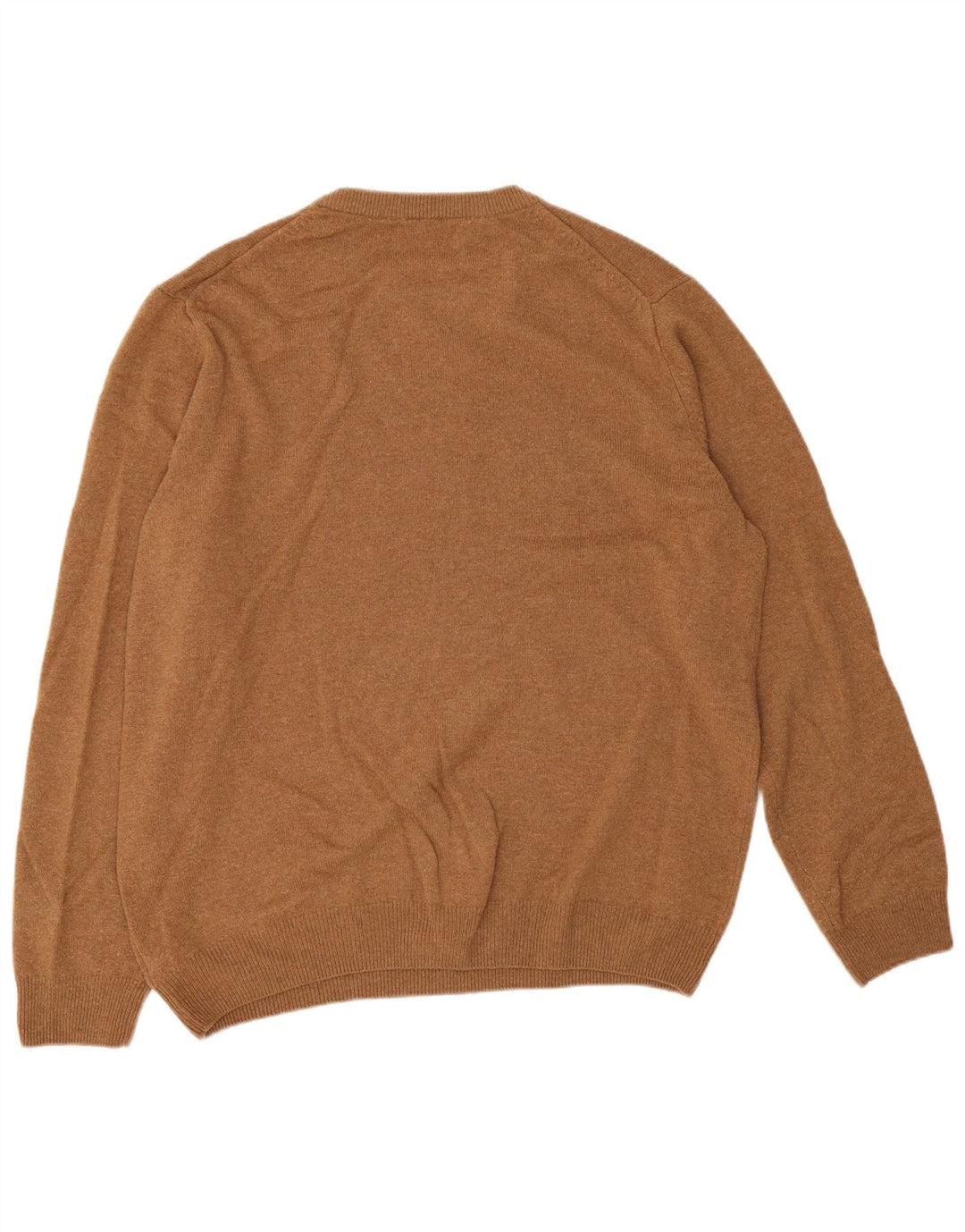 Maglione maglione girocollo da uomo Marks & Spencer 2XL Lana d'agnello marrone