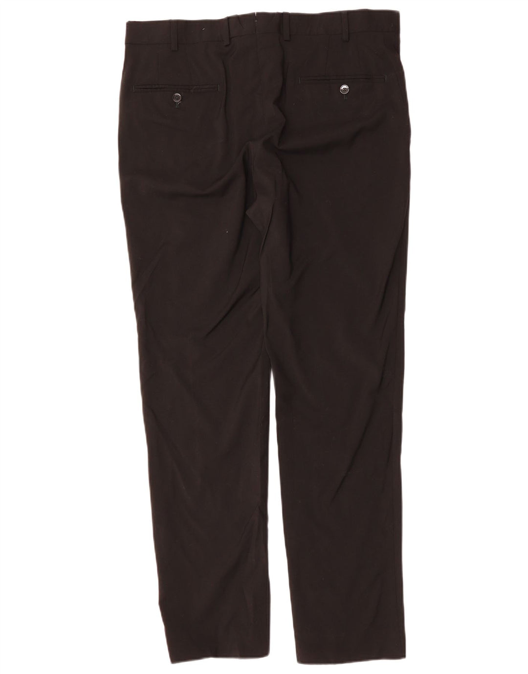 MASSIMO DUTTI Pantaloni da abito slim da uomo EU 44 Large W34 L31 Lana nera