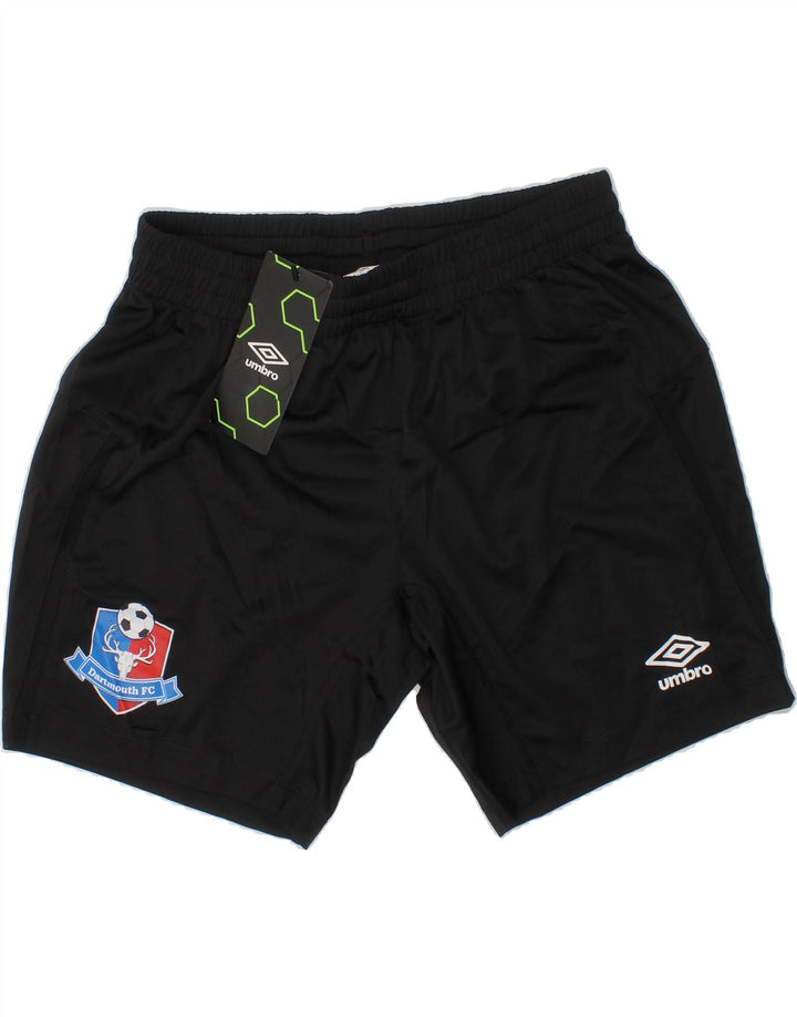 UMBRO Boys Dartmouth Sport Shorts 11-12 Years Large Black Polyester Vintage Umbro and Second-Hand Umbro from Messina Hembry 