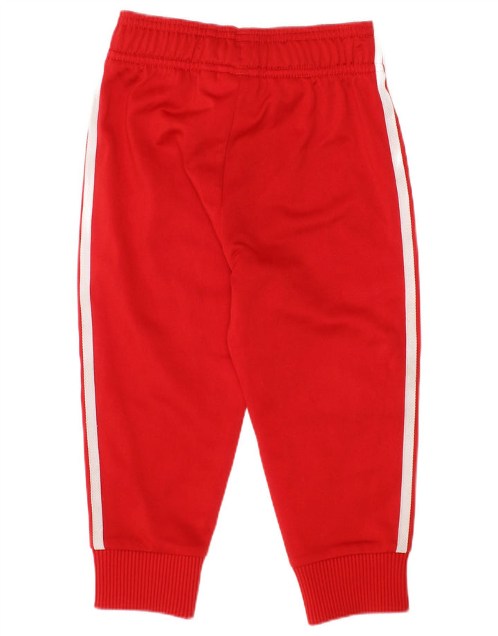 Pantaloni della tuta da bambina ADIDAS 18-24 mesi in poliestere rosso