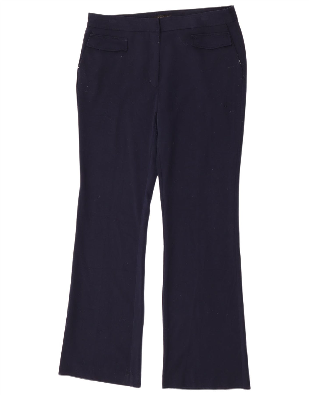 Pantaloni casual Bootcut da donna Zara XL W32 L34 poliestere blu navy