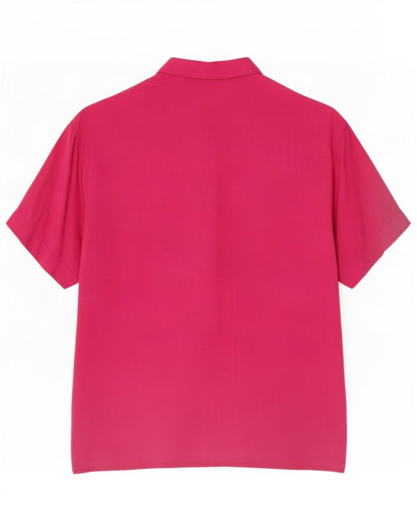 Camicetta vintage da ragazza a maniche corte con grafica 11-12 anni in rayon rosa