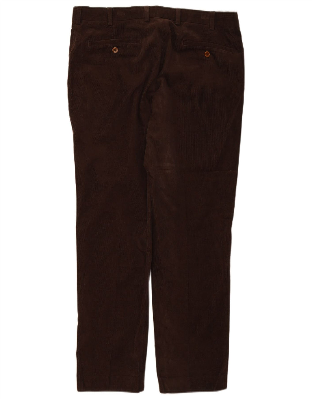 BROOKS BROTHERS Pantaloni da abito dritti da uomo W35 L30 in cotone marrone