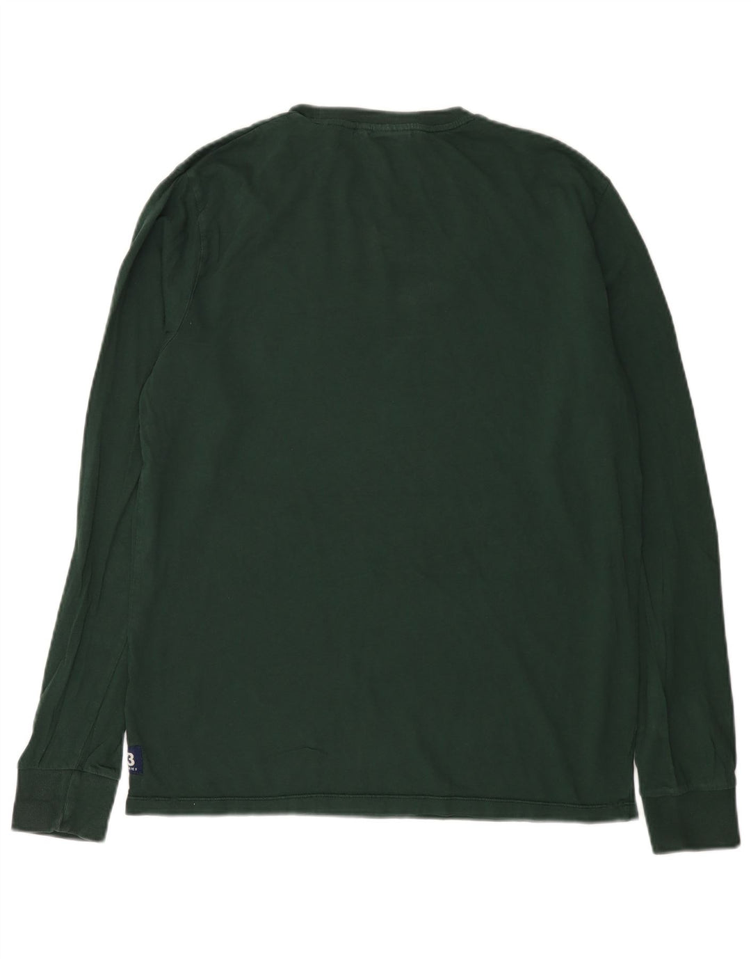 Top grafico da uomo Superdry a maniche lunghe XL in cotone verde