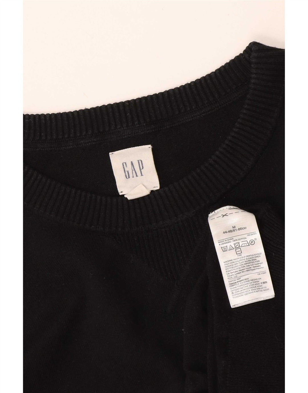 Maglione maglione girocollo da uomo Gap piccolo in cotone nero