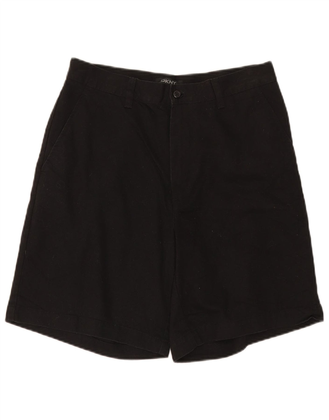 Pantaloncini chino a vita alta da donna Dkny W30 cotone nero medio