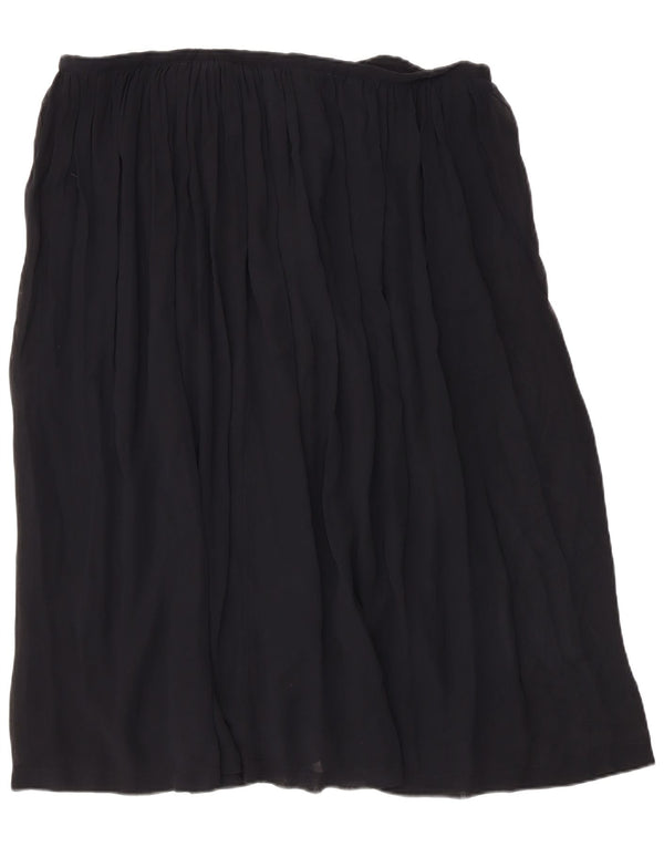 MOSCHINO Womens Cheap and Chic Pleated Skirt UK 14 Large W40 Navy Blue