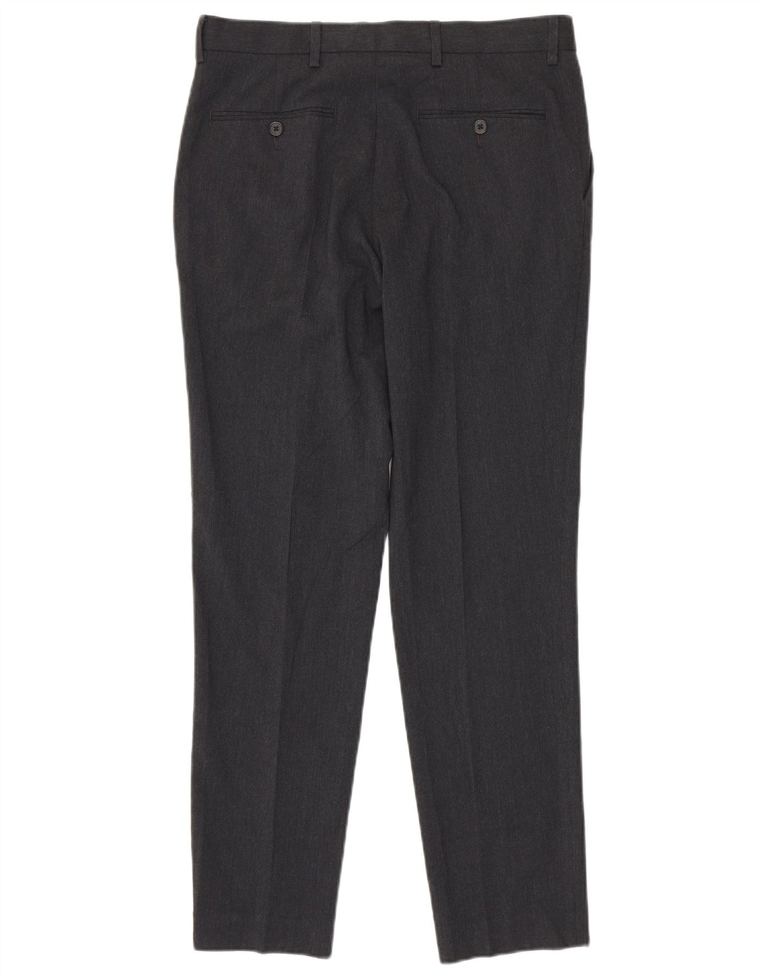 Pantaloni da abito slim da uomo Marks & Spencer W32 L31 Poliestere grigio