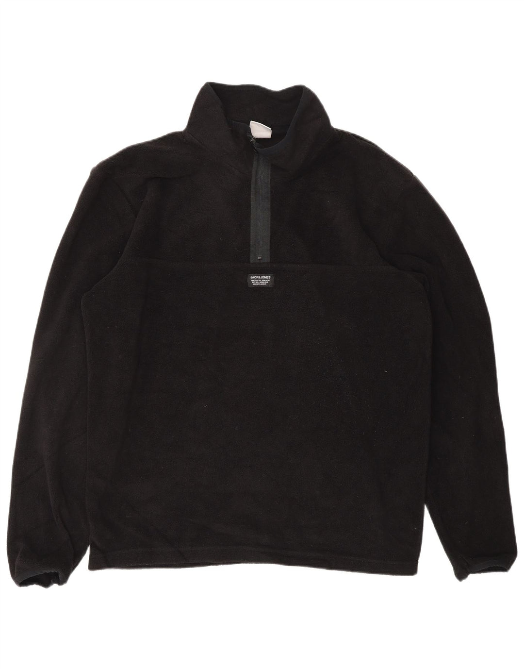 JACK & JONES Maglione in pile da uomo con collo con zip XL poliestere nero
