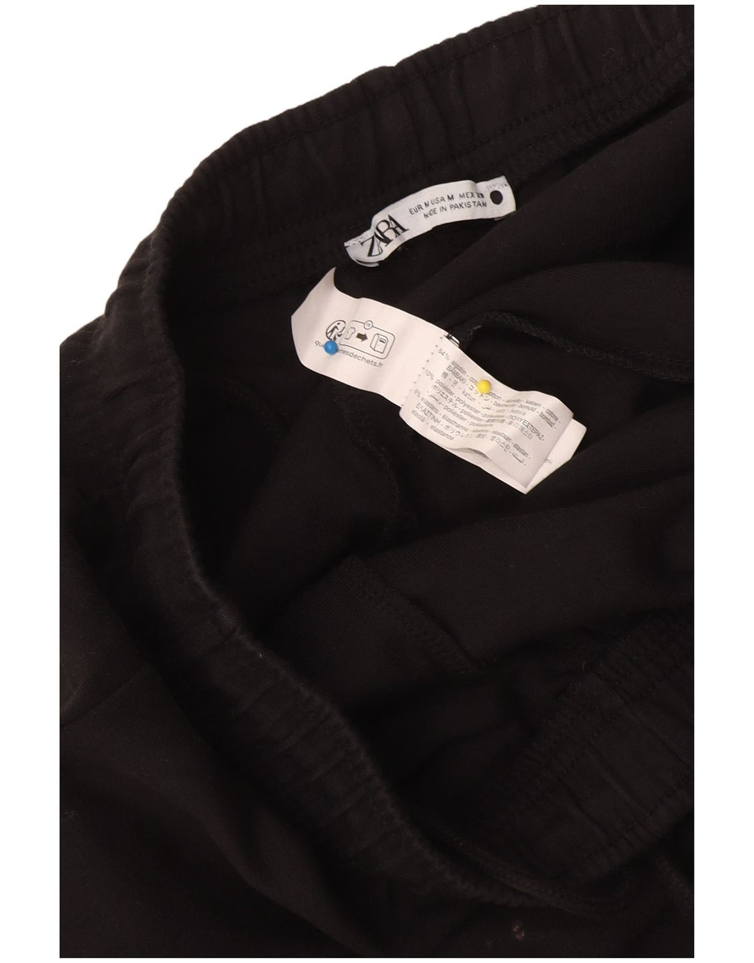 Pantaloni da tuta da donna Zara UK 12 cotone nero medio