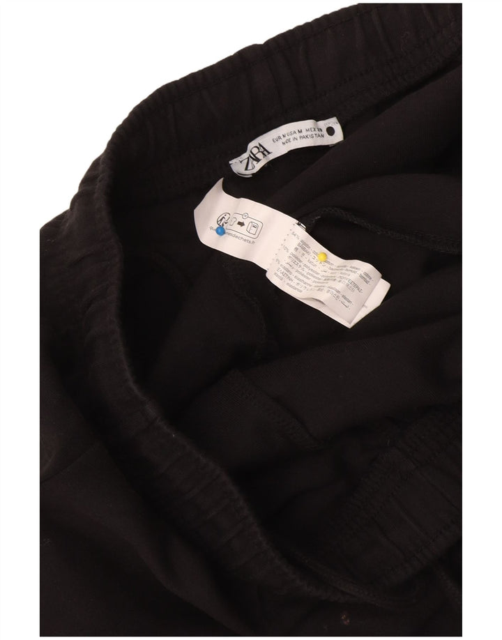 Pantaloni da tuta da donna Zara UK 12 cotone nero medio