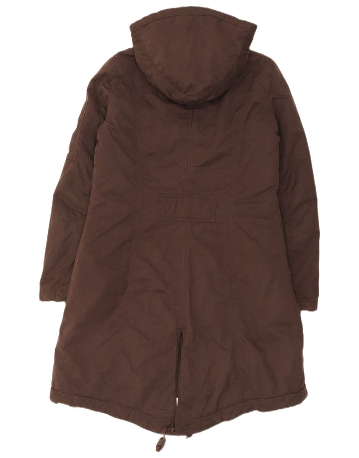 Giacca Parka con cappuccio da donna Napapijri UK 14 Cotone marrone medio