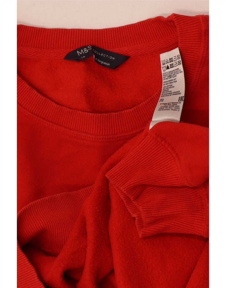 Felpa oversize grafica da donna Marks & Spencer UK 14 grande rossa