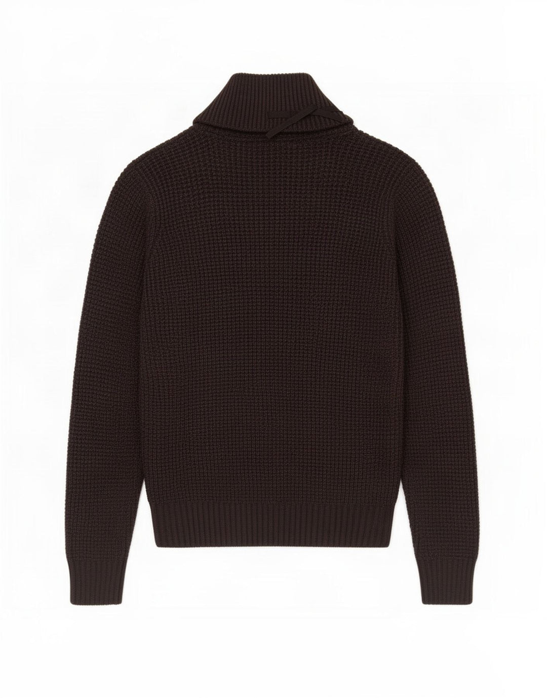 Maglione da uomo con collo a scialle ONE WAY in lana grigio medio