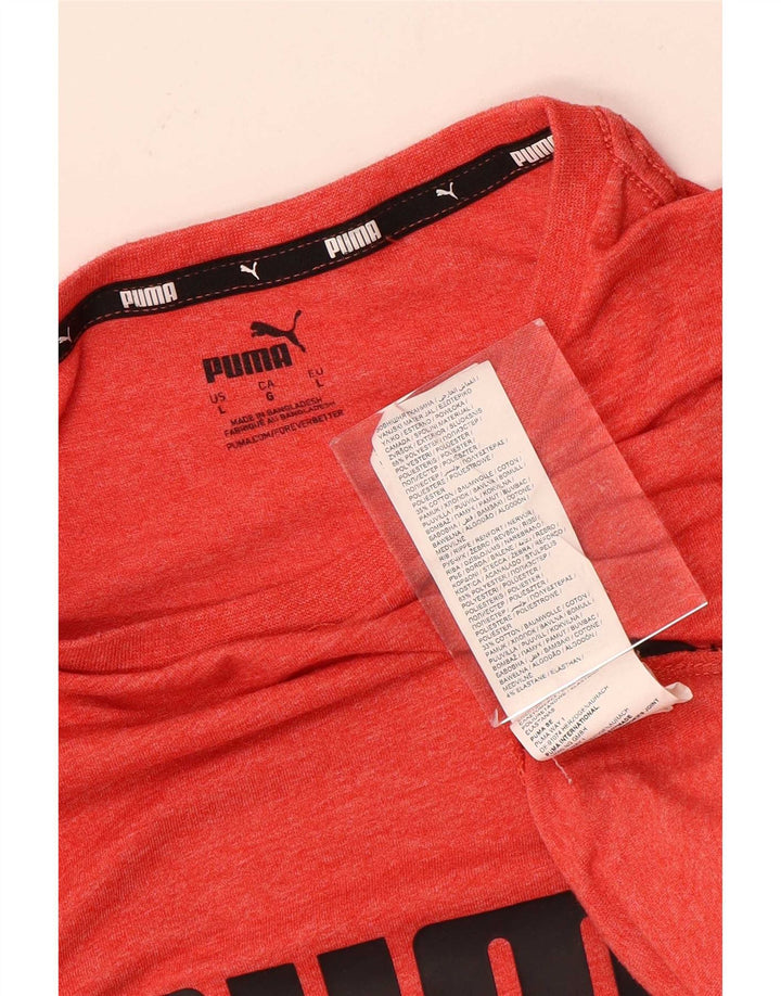 Puma T-shirt grafica da uomo Top grande rosso in poliestere
