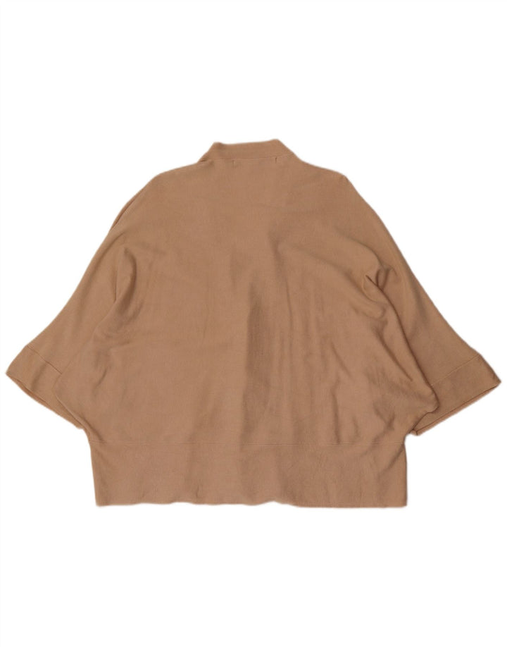 Maglione cardigan aperto oversize a pipistrello da donna Zara UK 14 Beige medio