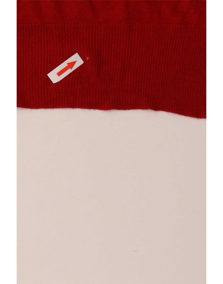 Maglione maglione girocollo da donna Zara UK 16 grande viscosa rossa