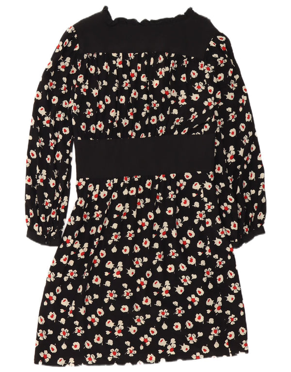 Abito impero a maniche lunghe da donna Max & Co. UK 14 medio nero floreale