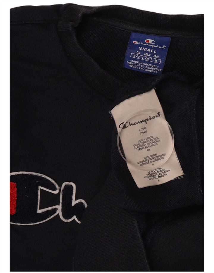 Felpa grafica da uomo Champion, piccola, in cotone blu navy