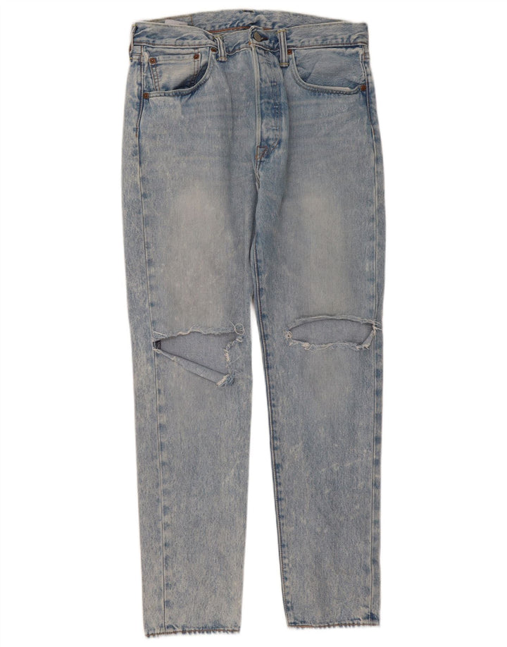 Levi's Uomo 501 CT Jeans dritti invecchiati W32 L32 cotone blu