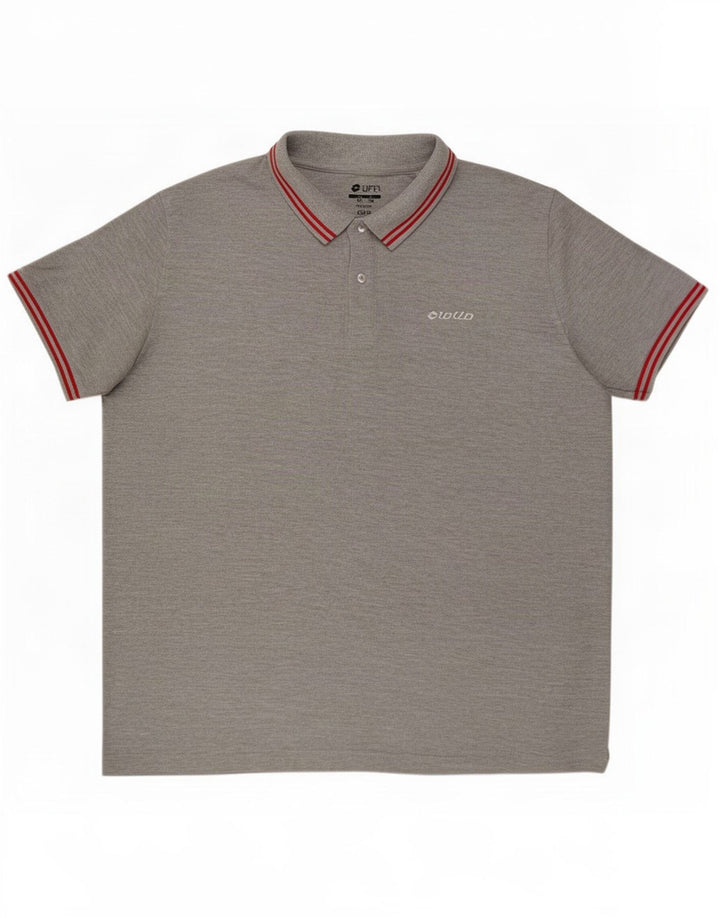 Polo da uomo Lotto 3XL a righe grigie