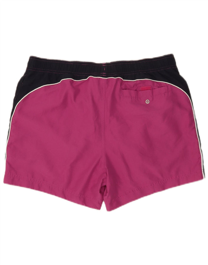 Pantaloncini da bagno grafici da uomo Champion, grandi, in poliestere color block viola