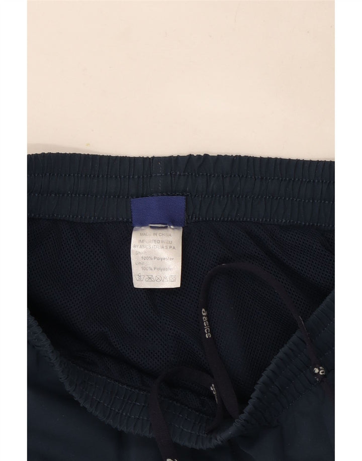 Pantaloni da tuta da uomo Asics piccoli in poliestere blu navy
