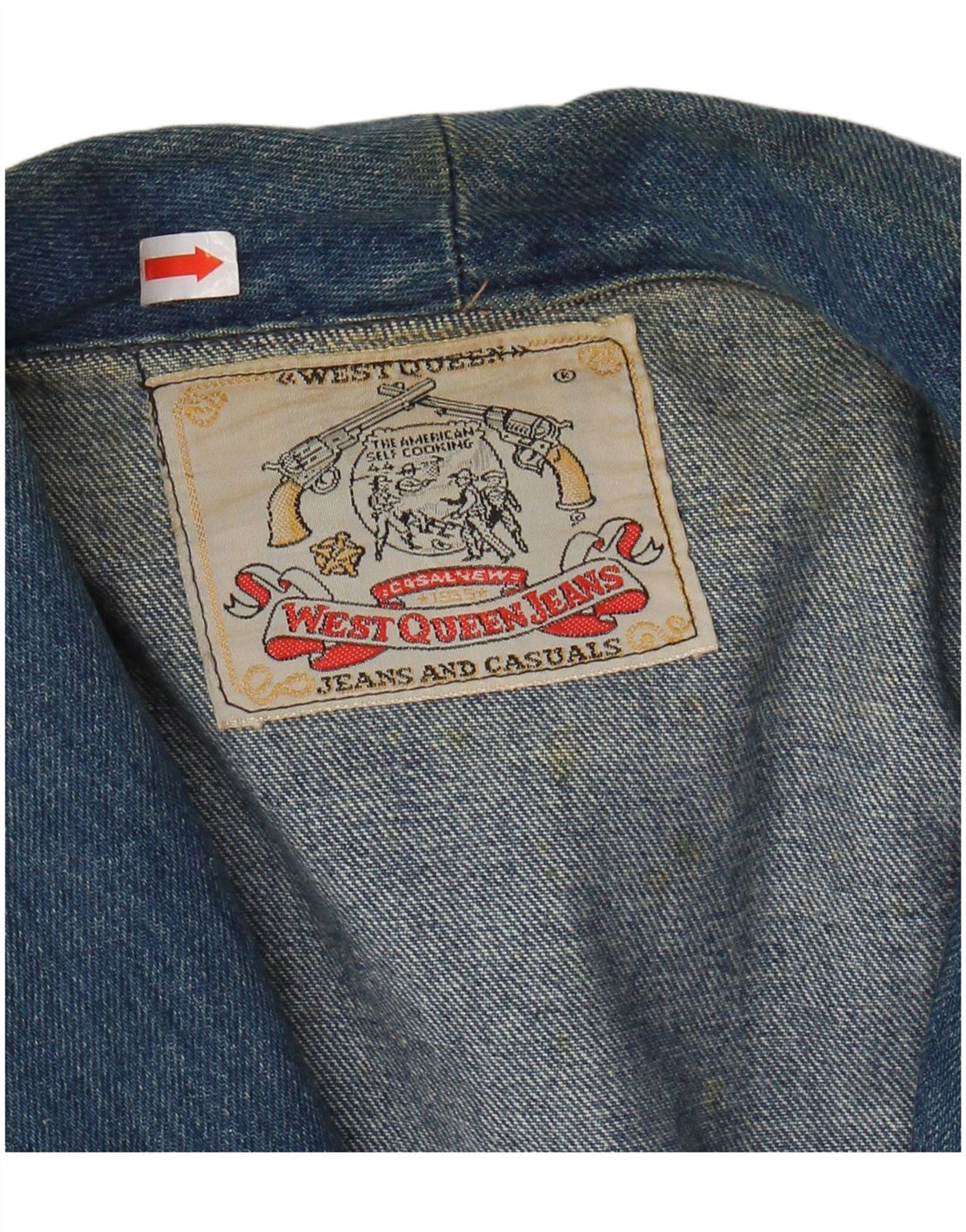 Giacca blazer da donna a 1 bottone in denim VINTAGE UK 16 grande blu