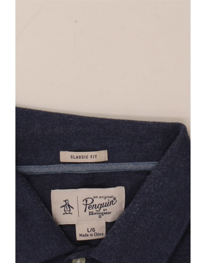 PENGUIN Polo da uomo dalla vestibilità classica, grande, blu navy