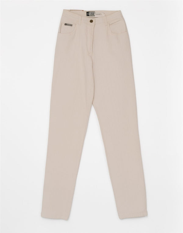 Jeans da donna a vita alta John Baner UK 14 Large W28 L30 Cotone bianco