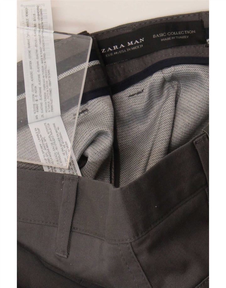 Pantaloncini chino da uomo Zara EU 40 medi W31 cotone grigio