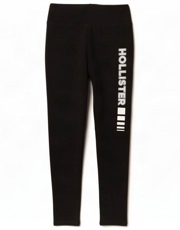 Hollister Leggings grafici da donna UK 14 Medium Black Cotton