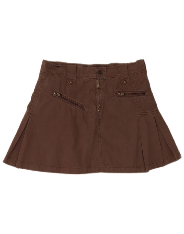 Minigonna Plissettata Donna Liu Jo W26 Piccola in Cotone Marrone