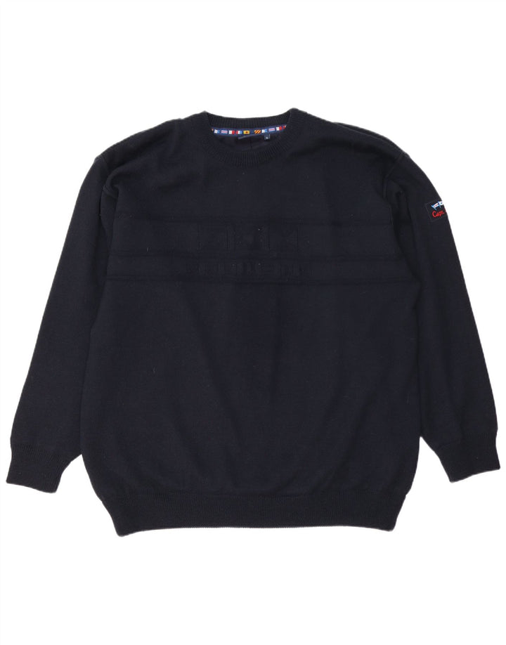 WHISPER Maglione da uomo girocollo da yachting maglione XL blu navy poliestere