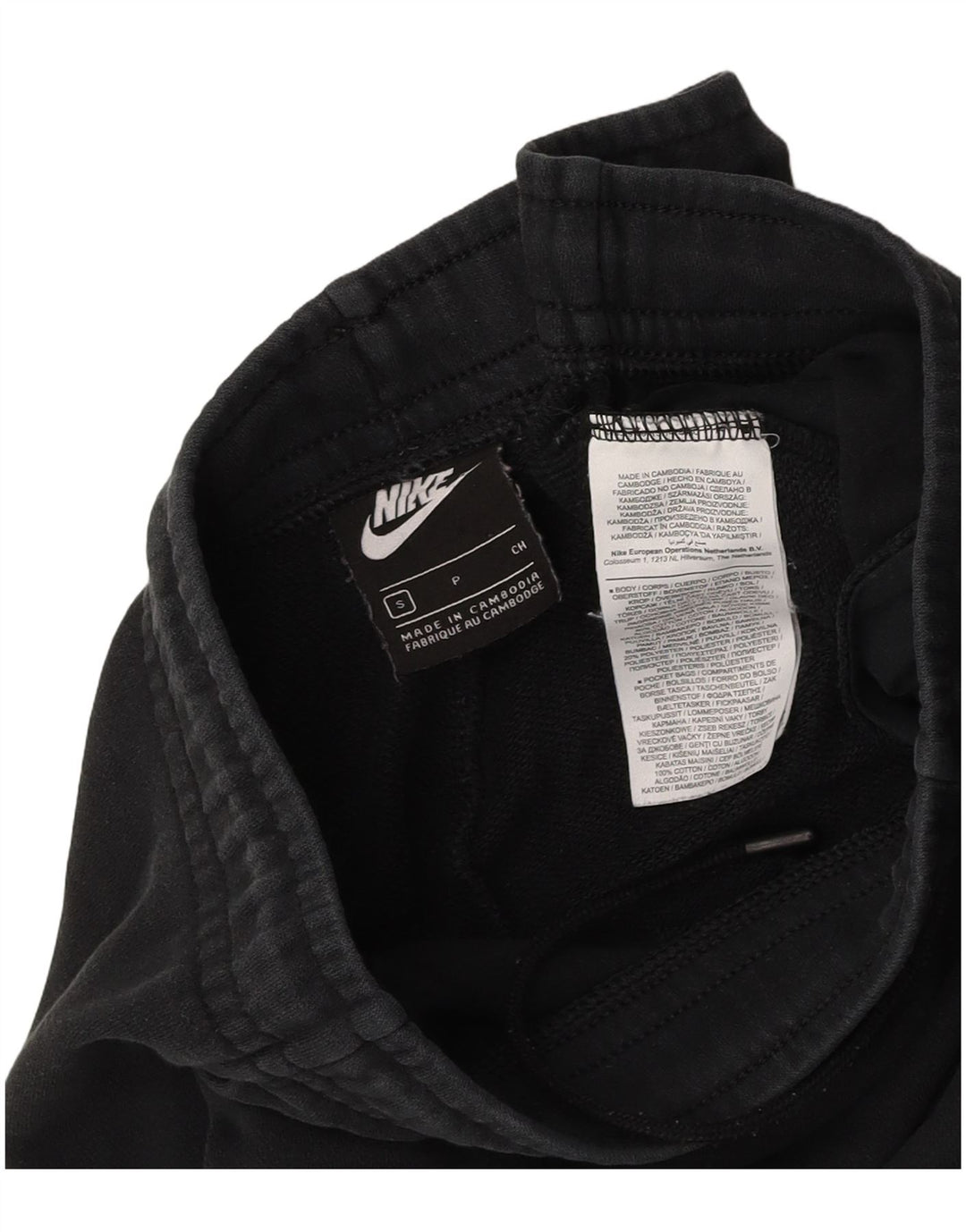 NIKE Pantaloni da tuta da uomo Joggers piccoli in cotone nero