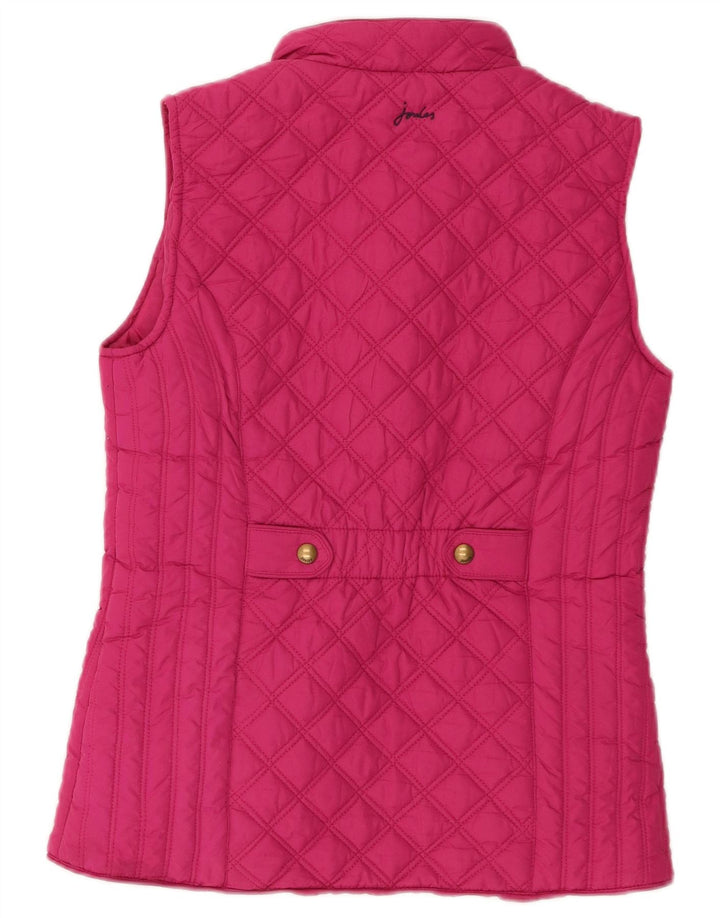 Gilet trapuntato da donna Joules UK 8 piccolo poliestere rosa