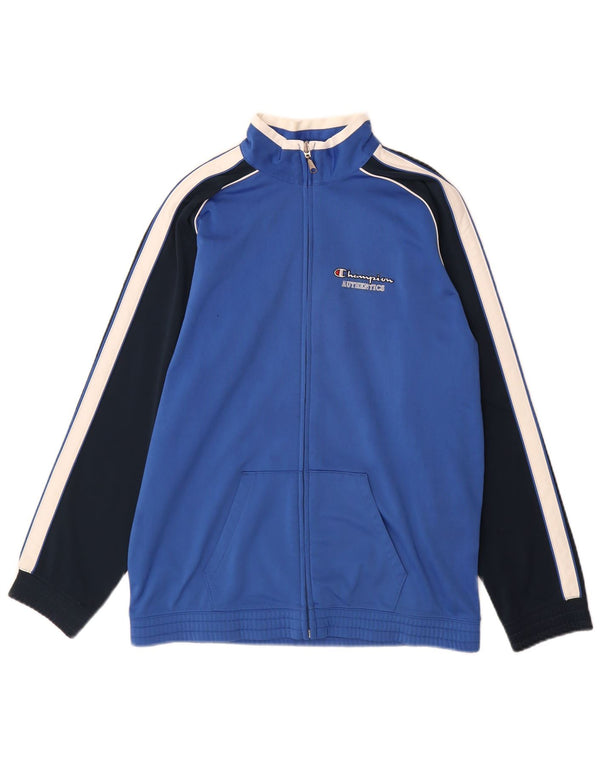 Giacca superiore della tuta da ragazzo Champion 13-14 anni XL Blu Colourblock