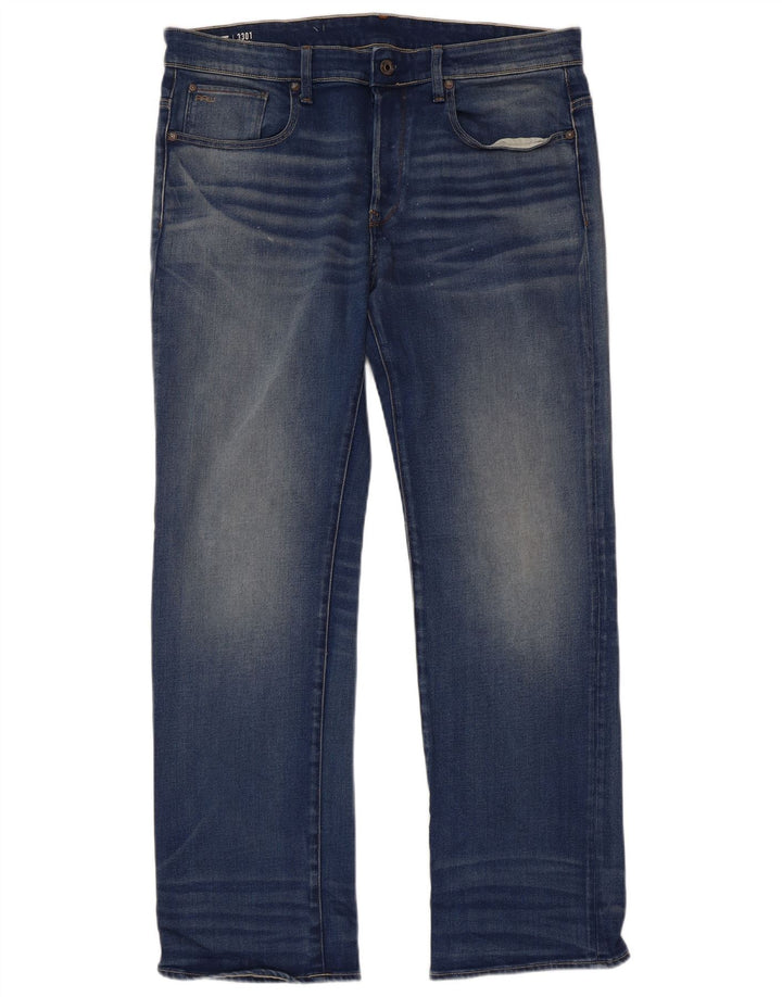 Jeans dritti da uomo G-STAR 3301 W35 L32 cotone blu