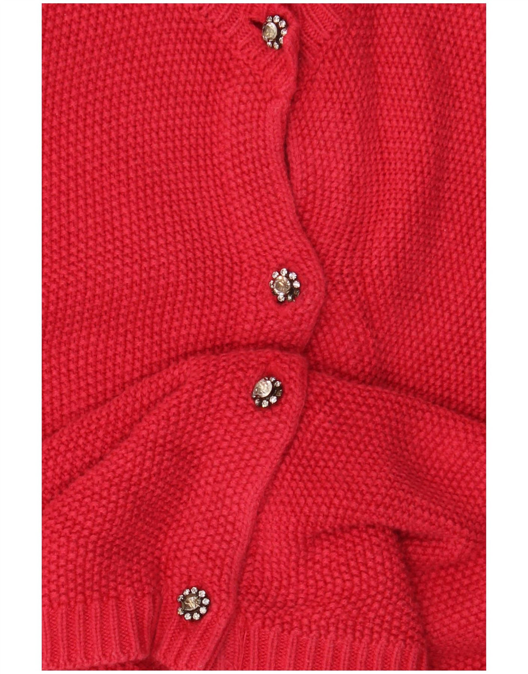 Maglione cardigan da donna Zara UK 10 piccolo rosso in viscosa